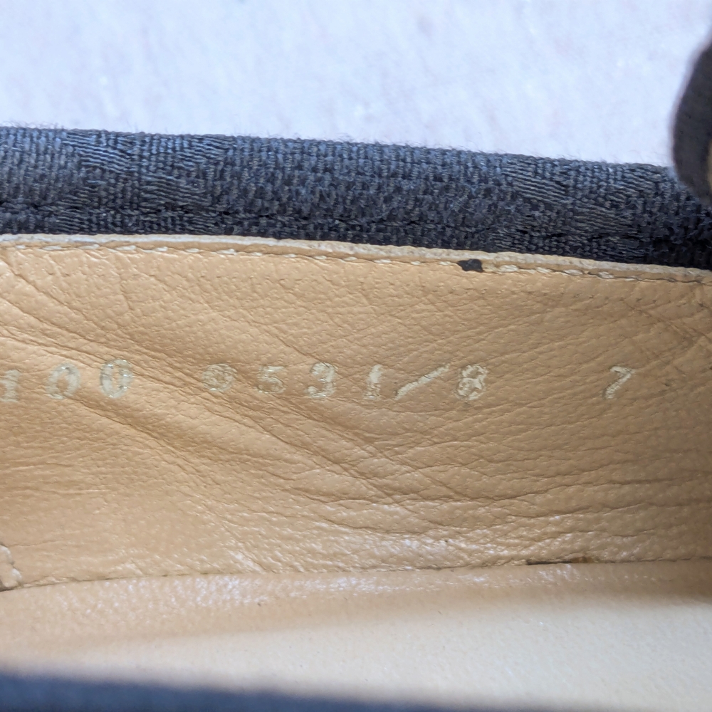 Gucci Horsebit Loafers Black Monogram Canvas Logo Women 7 B - Picture 10 of 16